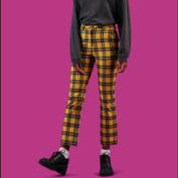 UNIF Pants - UNIF Dawson Pant Yellow/Navy Brand New